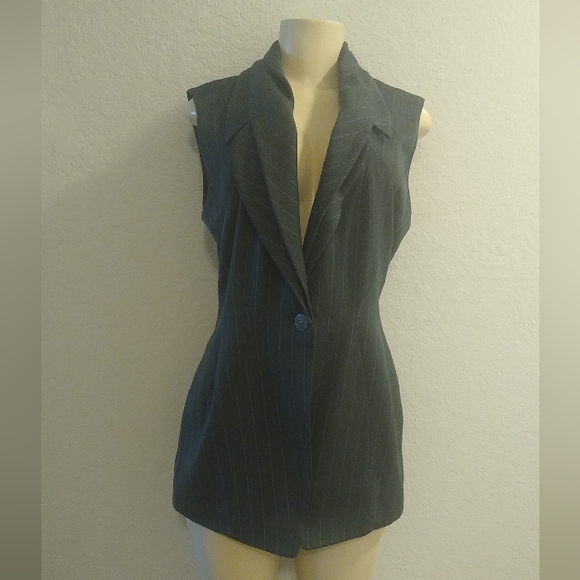 Byron Lars Deep Grayish Olive Green Long Vest 12 - Picture 9 of 16